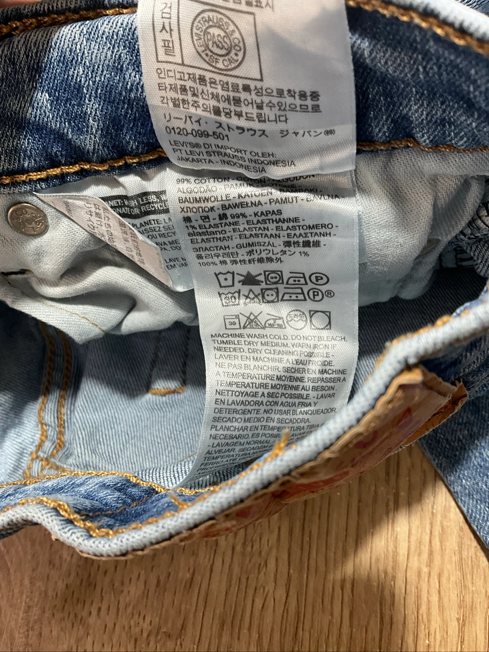 Levi's 513 Slim Straight W29 L30 Denim Vintage 99% Cotton Blue lvh 250 – photo 11